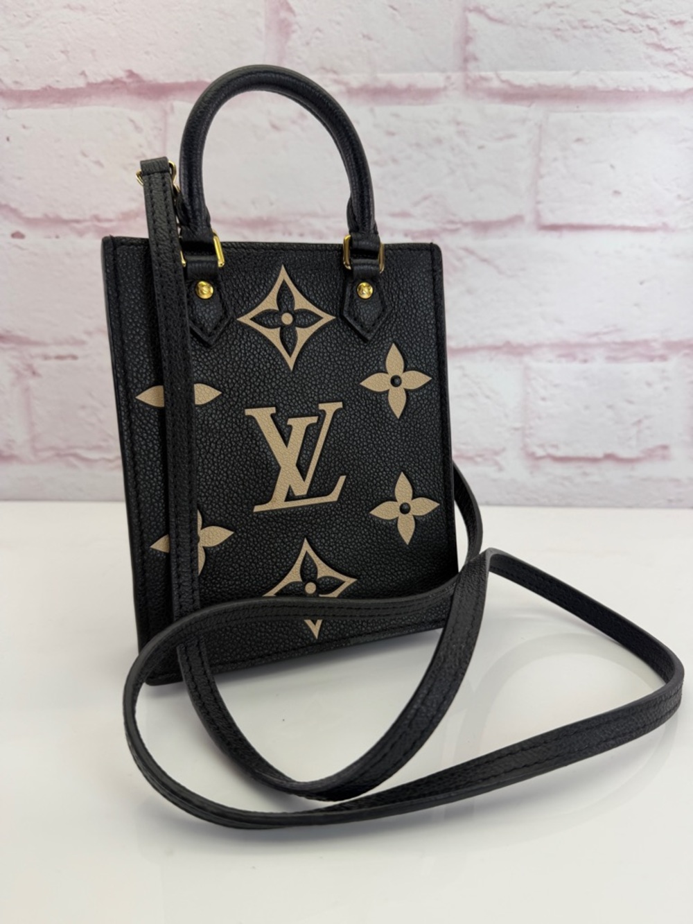 Louis Vuitton Bicolor Sac Plat Empreinte Giant Tote Crossbody Bag